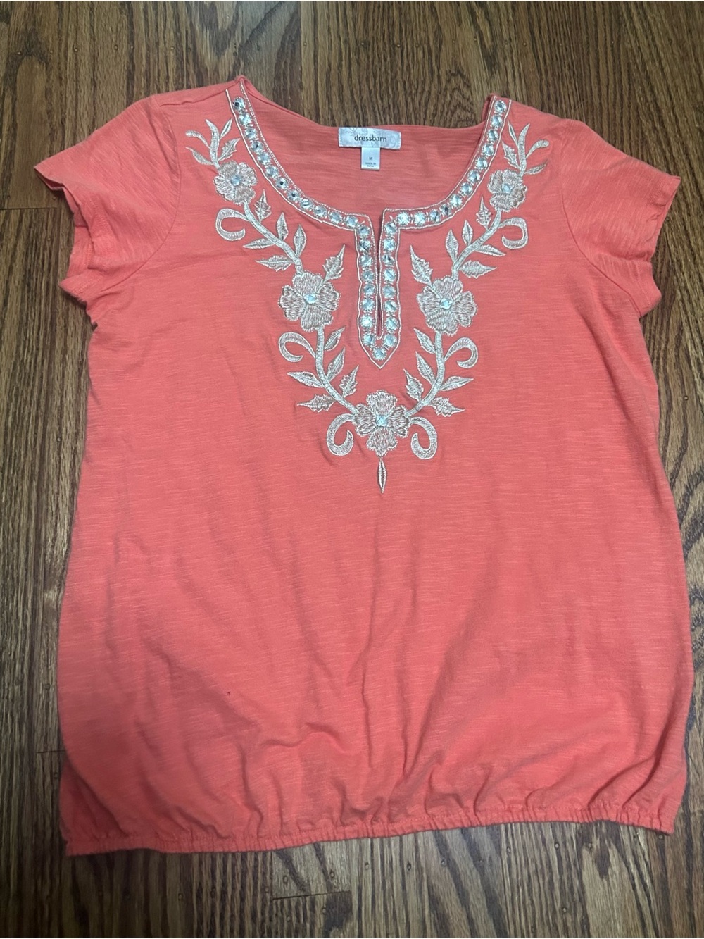 Dressbarn split-notch neckline top